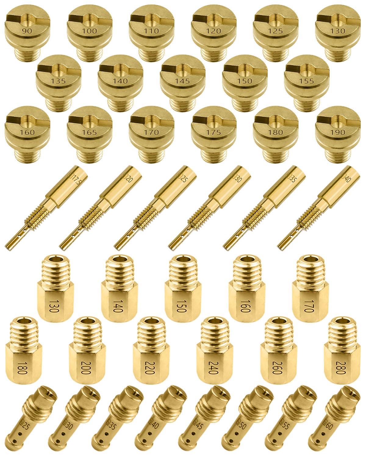 Amazon.com: 42 Pcs Carburetor Jet Kit Fit for Mikuni Main Pilot